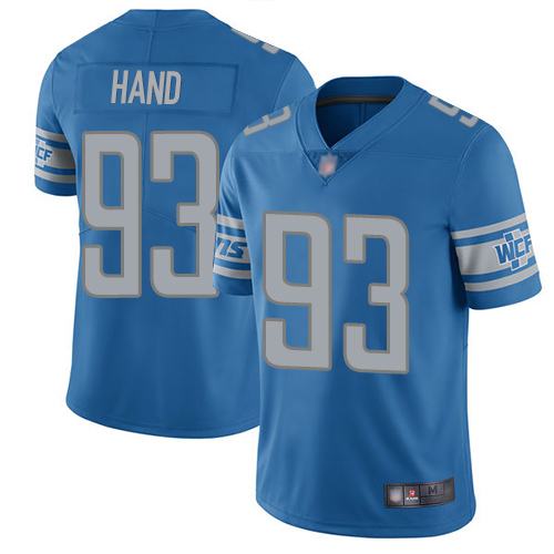 Detroit Lions Limited Blue Men Dahawn Hand Home Jersey NFL Football #93 Vapor Untouchable